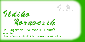 ildiko moravcsik business card